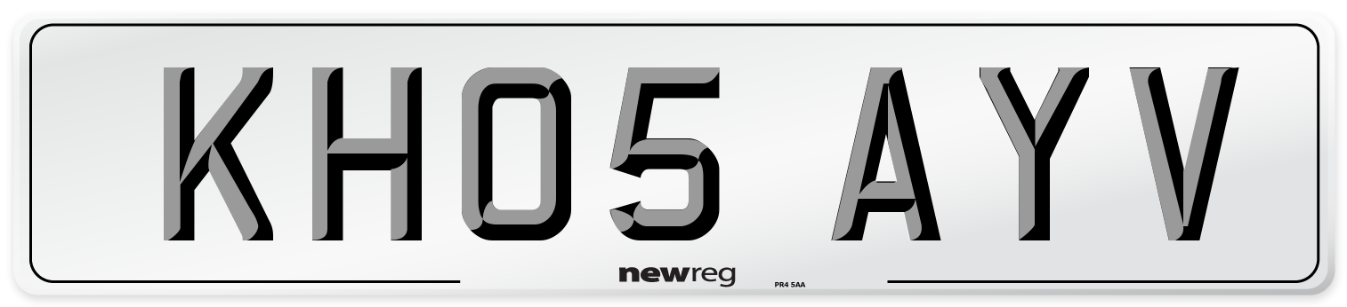 KH05 AYV Number Plate from New Reg